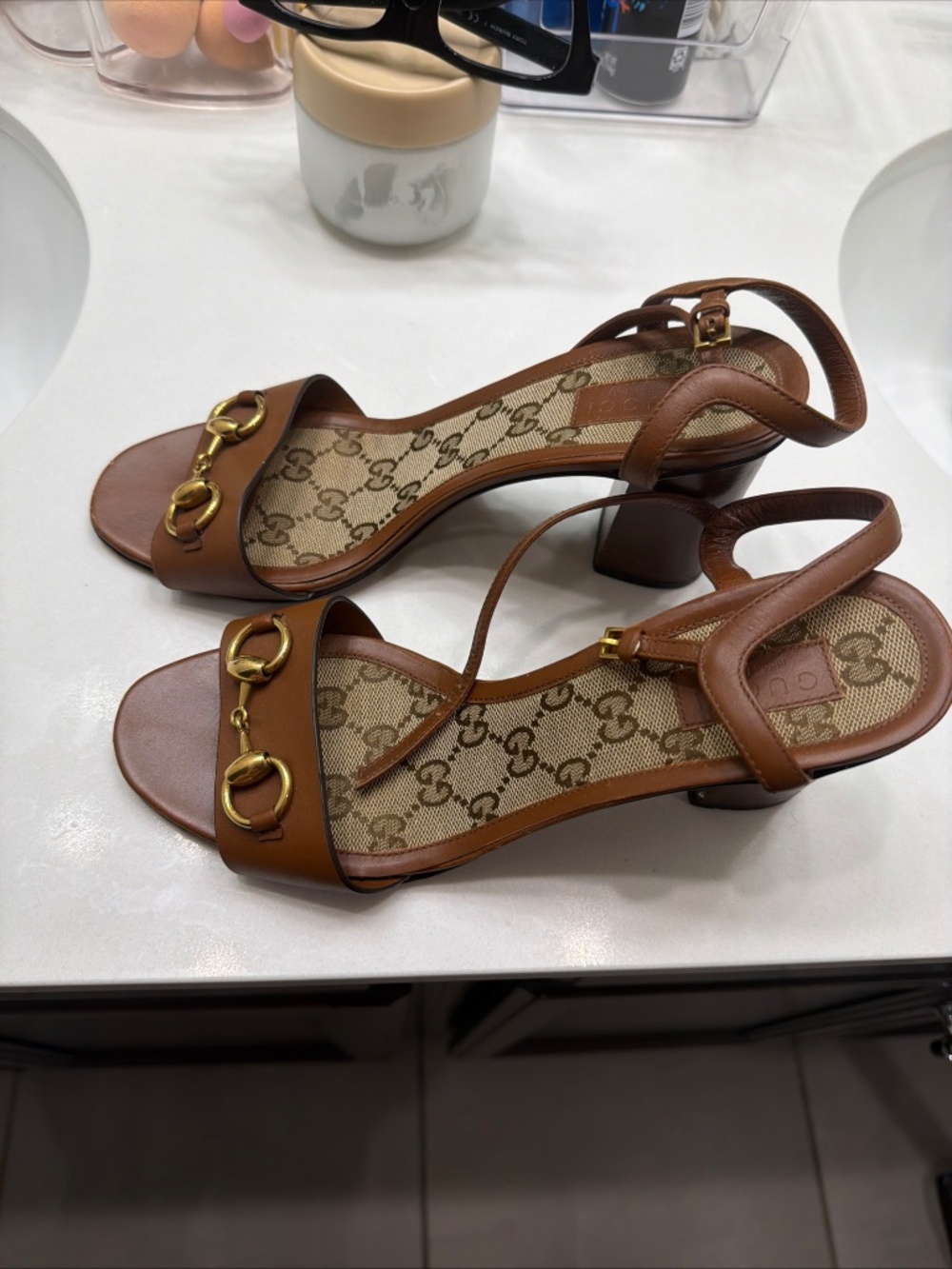 Gucci Horse Bit Brown Leather Sandals - Picture 2 of 9